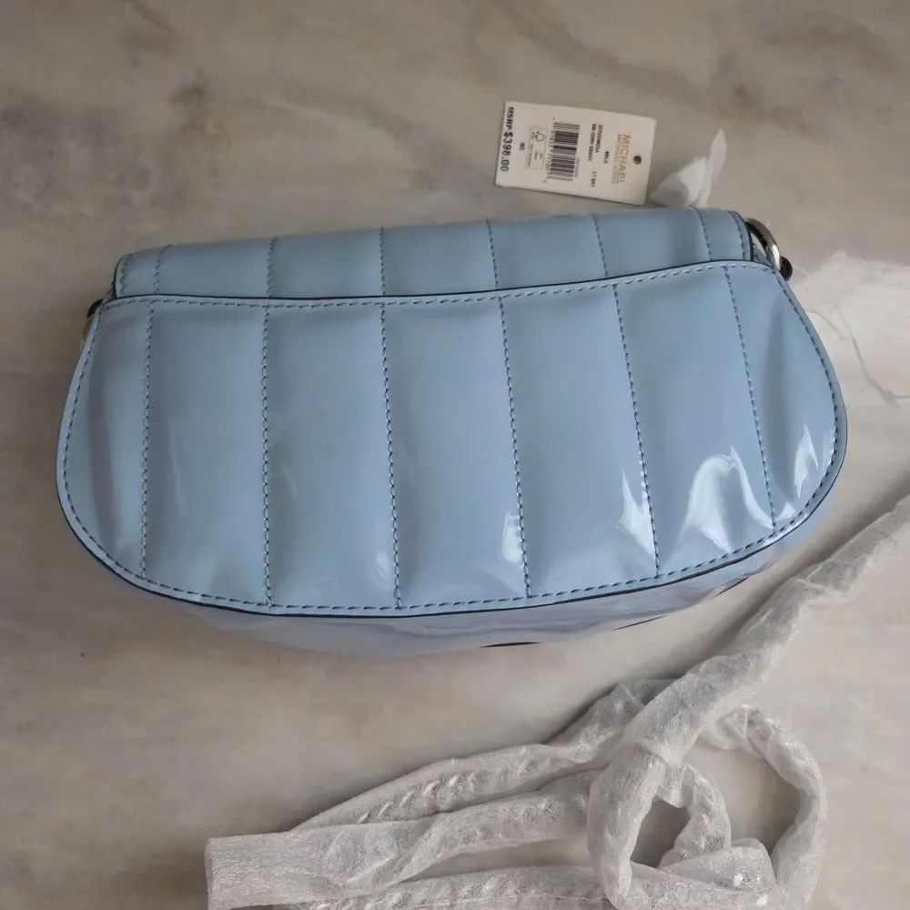 Michael Kors Blue Quilted Shoulder Bag - Picture 6 of 11